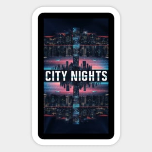 city night Sticker